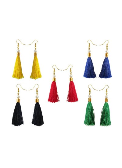 Stylish Small Tassel Earring Combo For Women